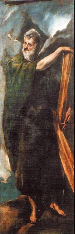 Apostle Andrew at full-length by El Greco