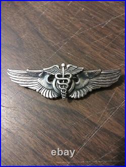 WW2 US Army Air Force Flight Surgeon Wings Two Piece Full Sized Sterling