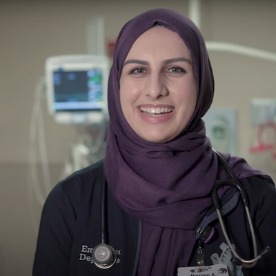 nursing graduate smiling