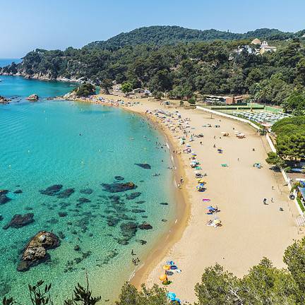 Santa Cristina strand in Lloret de Mar, Spanje