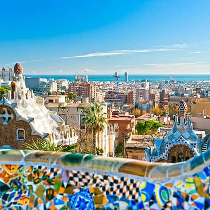 Park Guell in Barcelona, Spanje