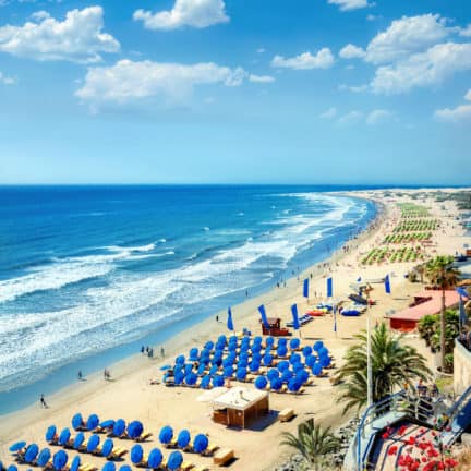 Strand van Playa del Ingles in Maspalomas, Gran Canaria