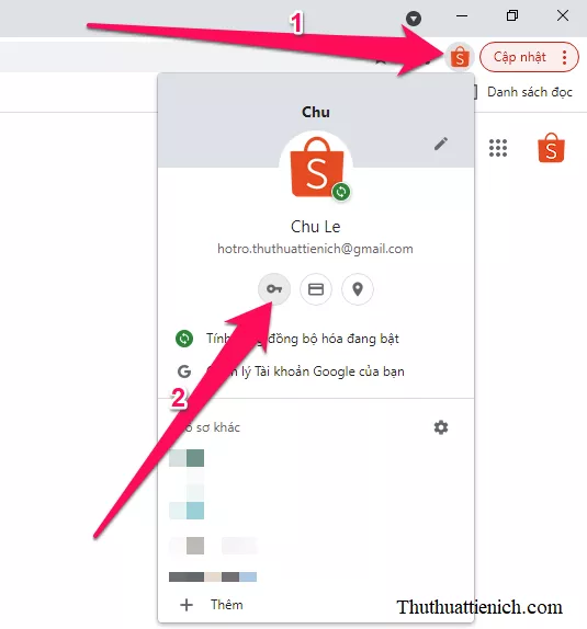 Quản lý mật khẩu trên Google Chrome
