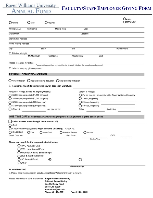 Fill - Free fillable forms: Roger Williams University