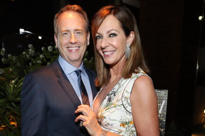 BEVERLY HILLS, CA - SEPTEMBER 14: Chairman of NBC Entertainment Bob Greenblatt (L) and Allison Janney attend The Hollywood Reporter and SAG-AFTRA Inaugural Emmy Nominees Night presented by American Airlines, Breguet, and Dacor at the Waldorf Astoria Beverly Hills on September 14, 2017 in Beverly Hills, California.  (Photo by Randy Shropshire/Getty Images for THR)