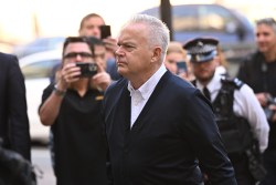 Former BBC broadcaster Huw Edwards arrives at Westminster Magistrates' Court on September 16, 2024 in London, England. On July 31, 2024, Veteran News Reader Huw Edwards pleaded guilty to three counts of making indecent pictures of children between 2020 and 2022, 37 images were shared on WhatsApp. He was arrested in November 2023. Edwards was the BBC's Ten O'clock News anchor and was chosen to announce the death of HM Queen Elizabeth II to the nation.