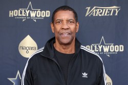 Denzel Washington at the star ceremony where Lenny Kravitz is honored with a star on the Hollywood Walk of Fame on March 12, 2024 in Los Angeles, California. (Photo by JC Olivera/Variety via Getty Images)