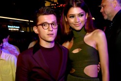 HOLLYWOOD, CALIFORNIA - JUNE 26: Tom Holland (L) and Zendays pose at the after party for the premiere of Sony Pictures' "Spider-Man: Far From Home" on June 26, 2019 in Hollywood, California. (Photo by Kevin Winter/Getty Images)