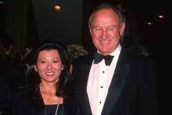 Married American couple, Classical musician Betsy Arakawaand actor Gene Hackman, attend the Thalians Ball (in honor of Liza Minnelli) at the Century Plaza Hotel, Century City, California, October 8, 1994. (Photo by Jim Smeal/Ron Galella Collection via Getty Images)