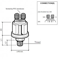 Pressure senders: 360-081-030-015C VDO