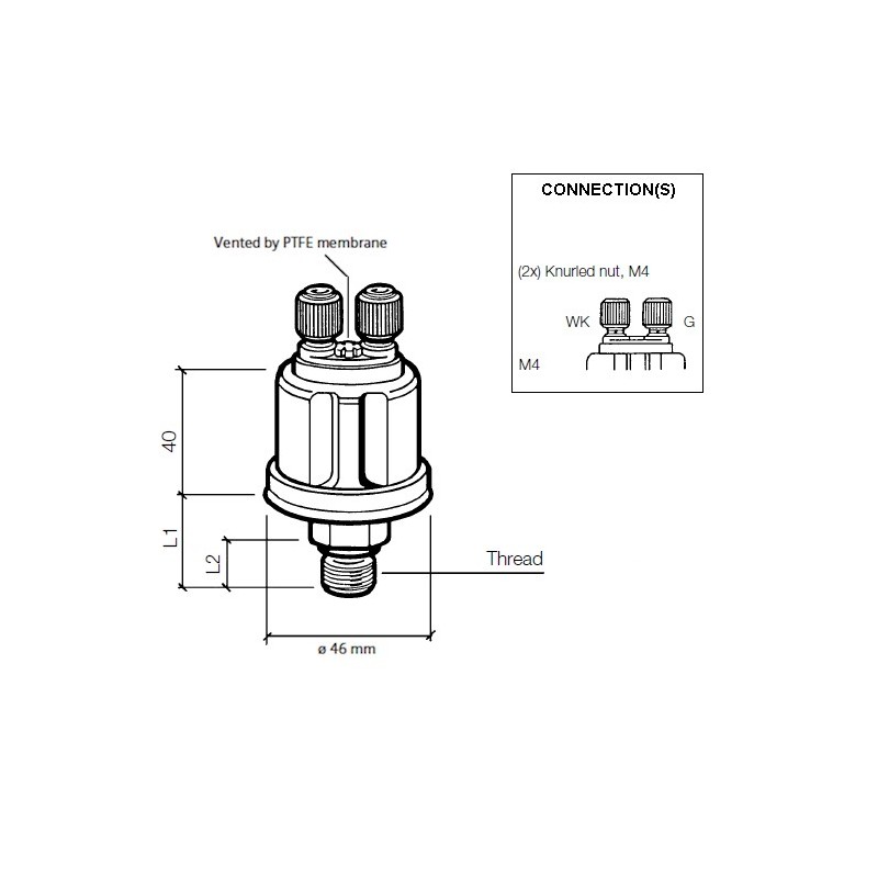 Pressure senders: 360-081-030-015C VDO