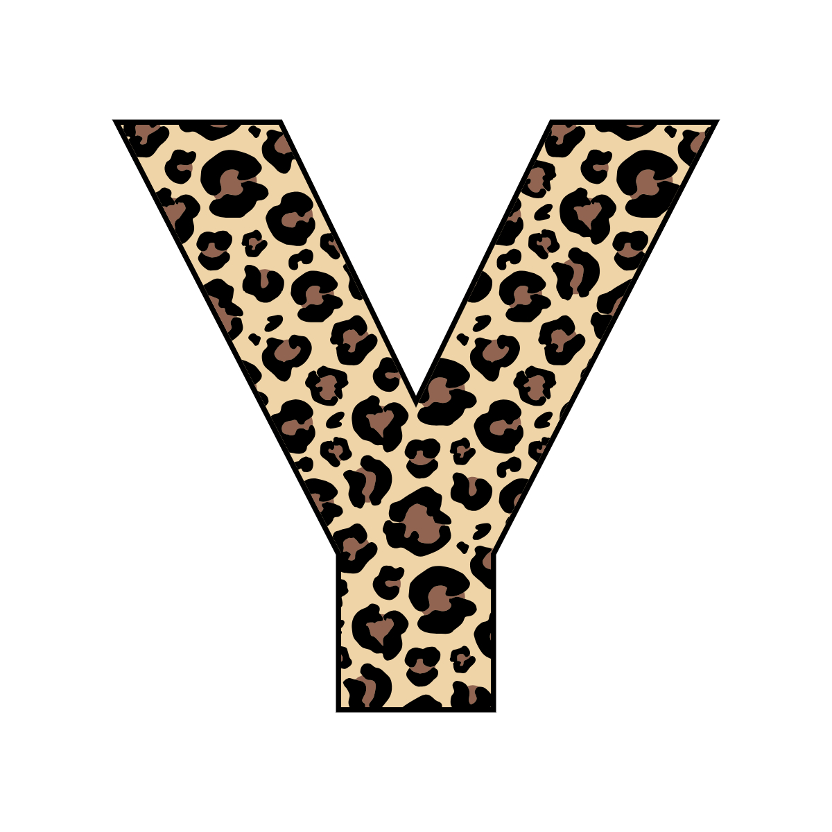 Free printable leopard letter Y. serif printable leopard, number printable alphabet patterns print download svg, png, pdf, jpg pattern