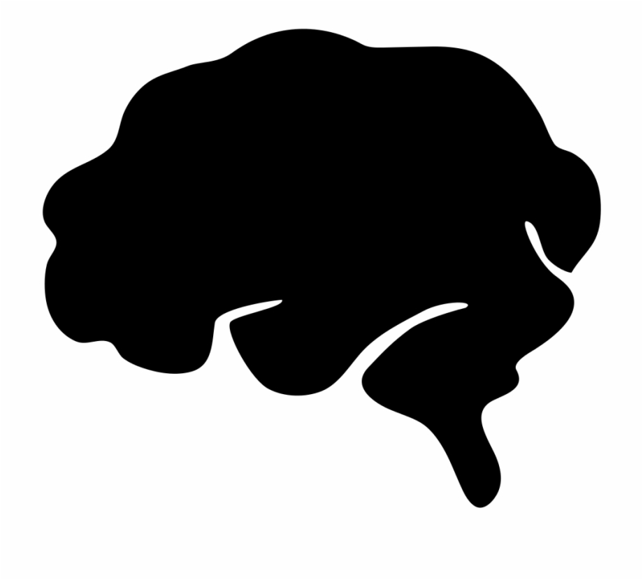 Brain Silhouette Vector at Vectorified.com | Collection of Brain ...