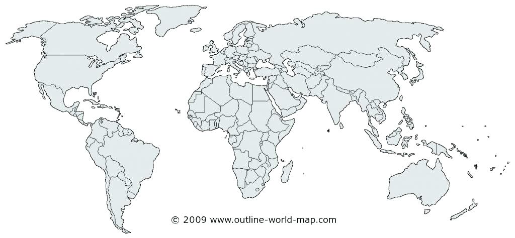 World Map Vector Outline at Vectorified.com | Collection of World Map ...