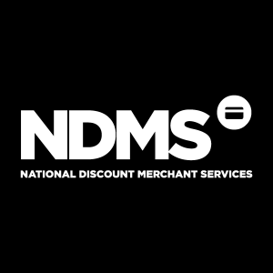 National Discount Merchant Services white Logo Vector