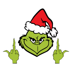 Christmas Grinch Middle Finger SVG - Free Digital Files