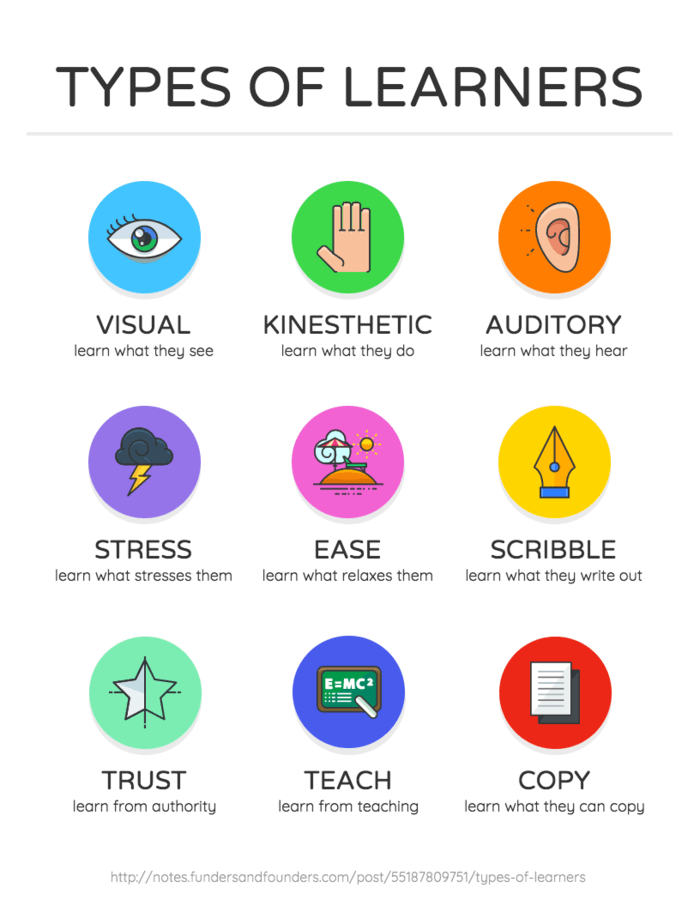 Types of Learners Educational Poster Template