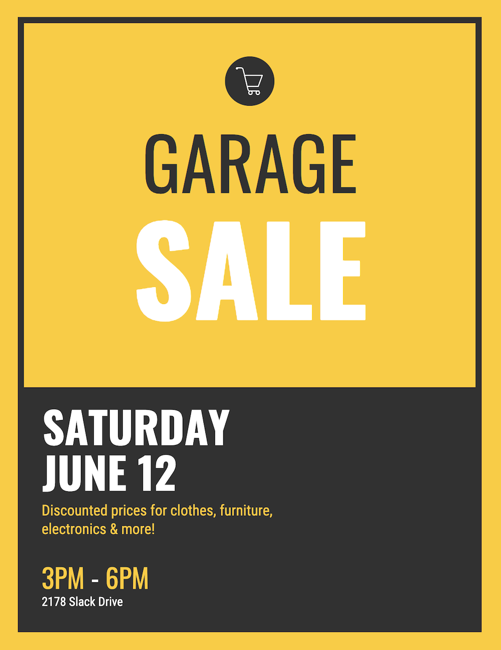 Garage Sale Event Poster Template Idea