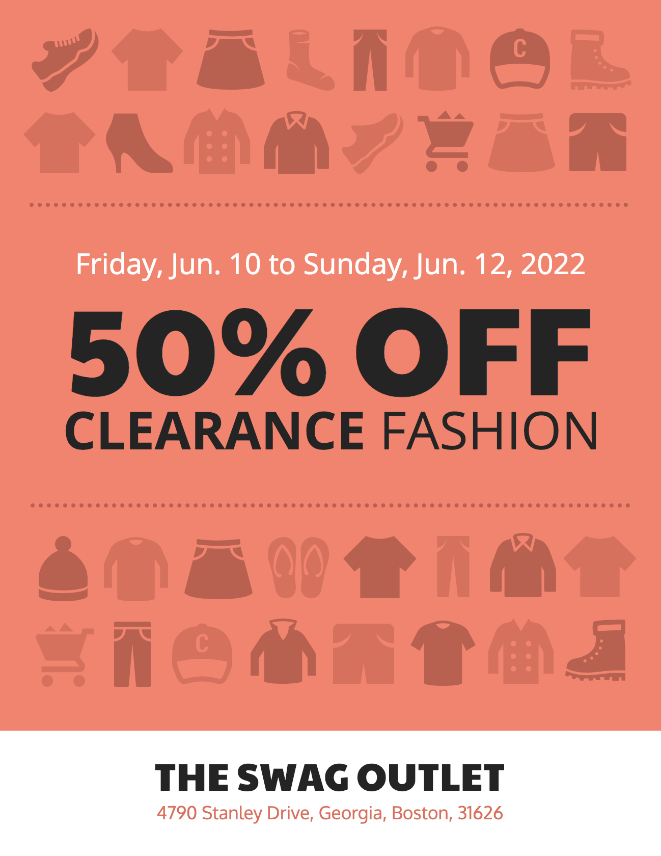 Retail Sale Clothing Poster Templates