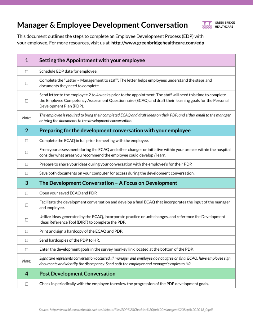 employee development plan examples