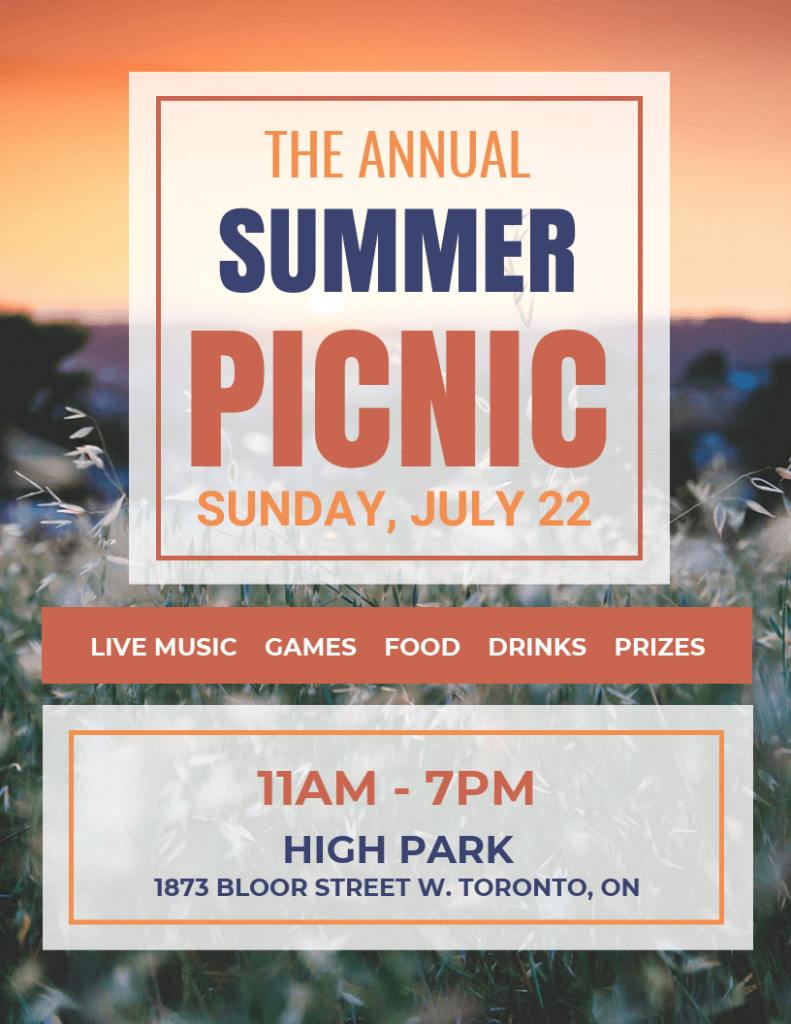 picnic event flyer