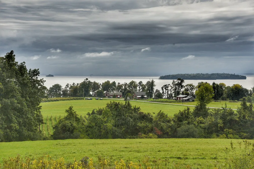 The view from Fox Hill on South Hero in the Lake Champlain Islands.