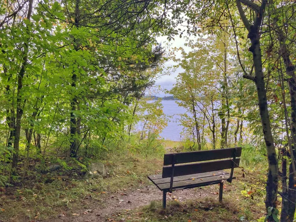 View of Lake Champlain from Knight Point State Park in Vermont.