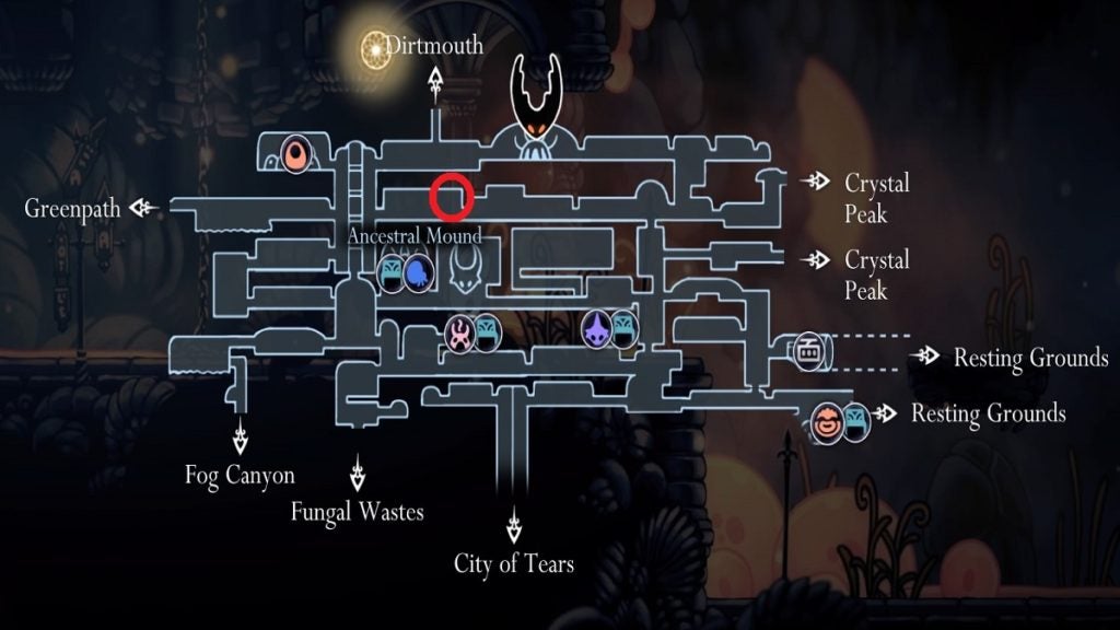 Grub 1 location in Hollow Knight.