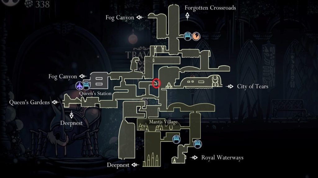 Grub 17 location in Hollow Knight.