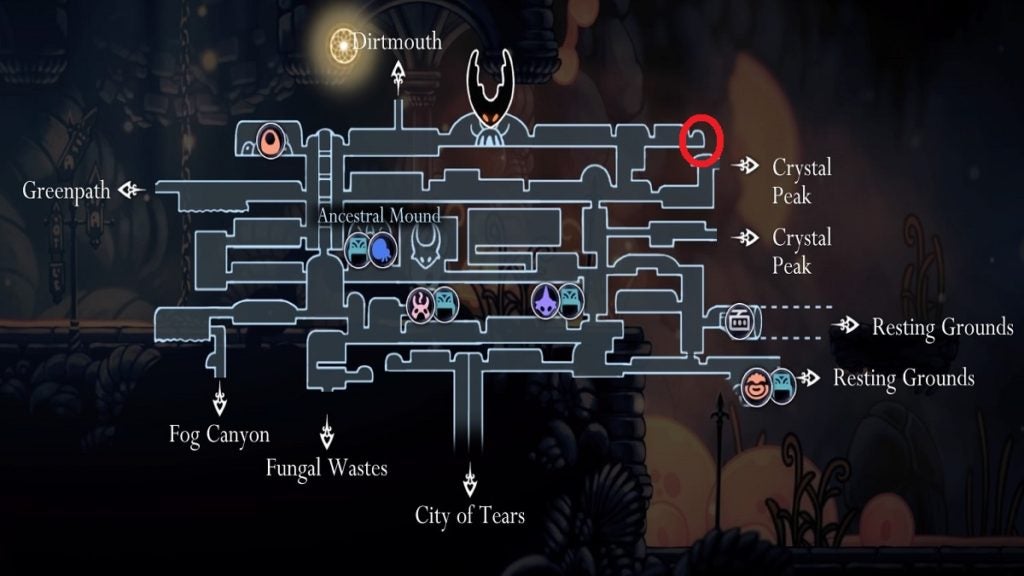 Grub 2 location in Hollow Knight.