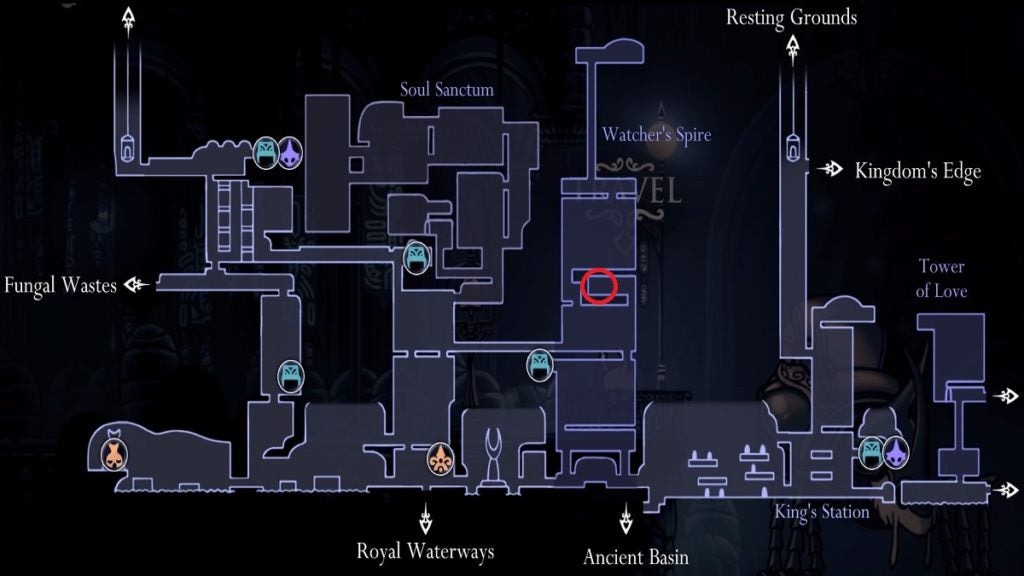 Grub 25 location in Hollow Knight.