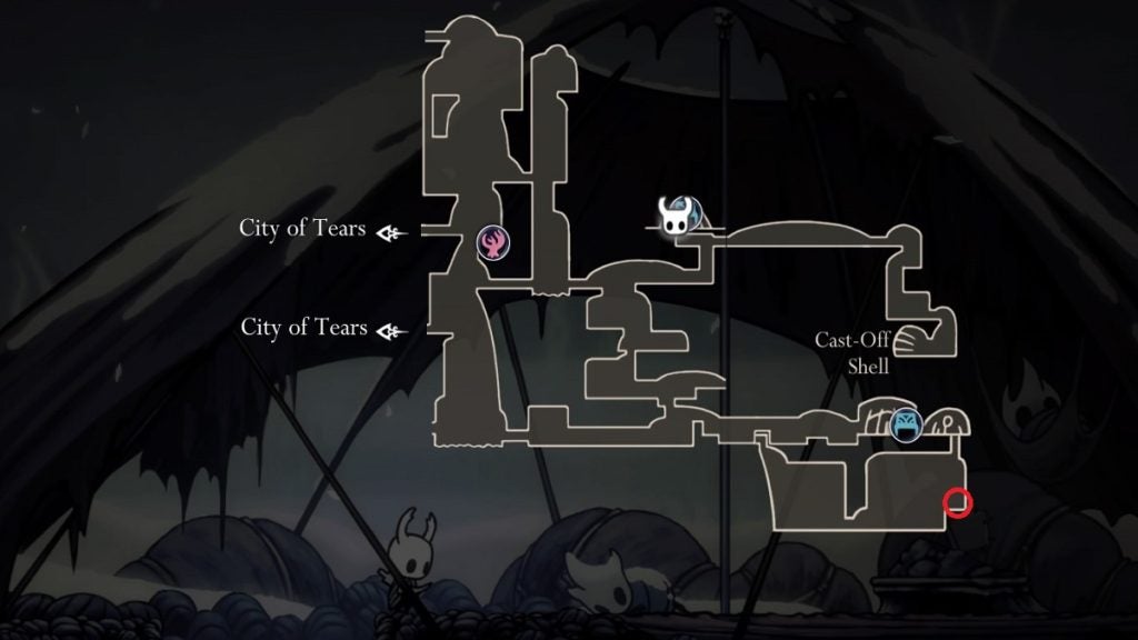 Grub 32 location in Hollow Knight.