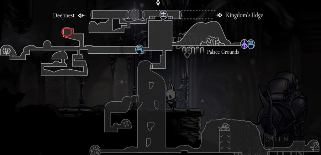 Grub 44 location in Hollow Knight.