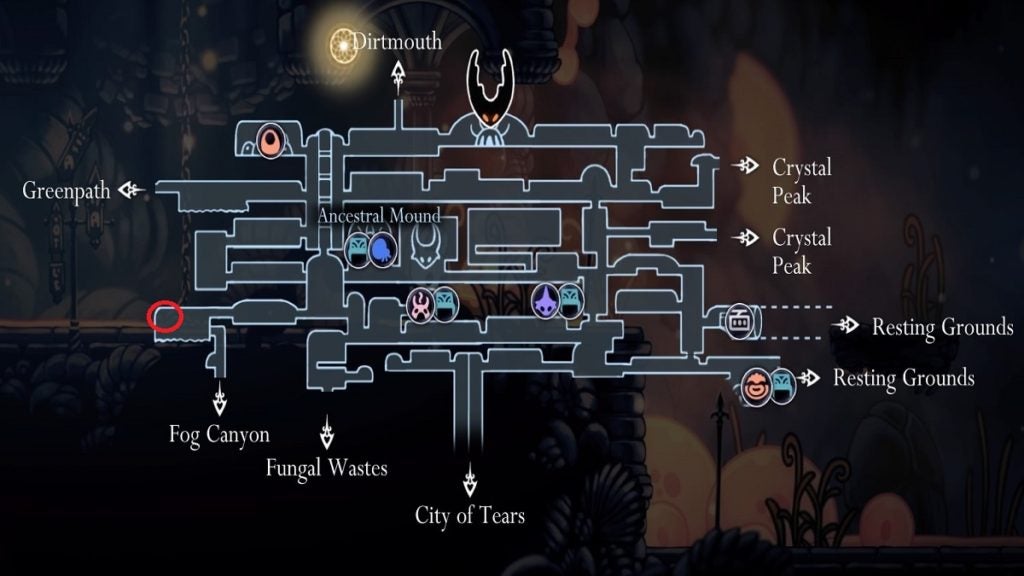 Grub 5 location in Hollow Knight.