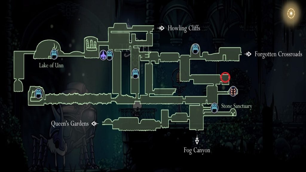 Grub 6 location in Hollow Knight.