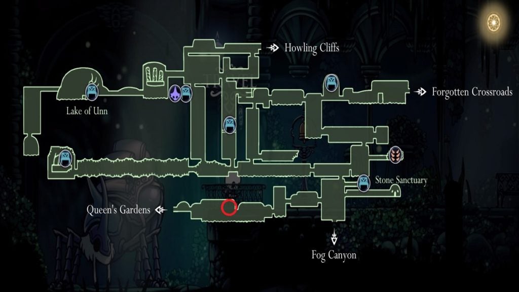 Grub 8 location in Hollow Knight.