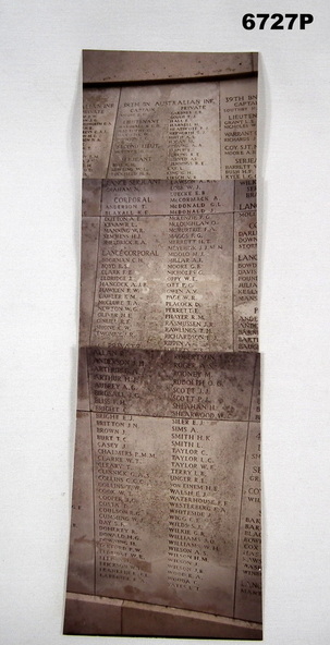 Photograph - PHOTOGRAPH, PANEL WITH 38th BATTALION NAMES