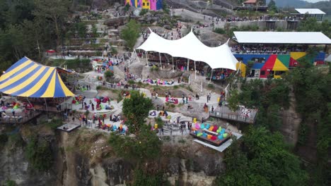 Beautiful-view-of-Obelix-Hills,-one-of-the-favorite-tourist-destinations-in-Yogyakarta-in-2021