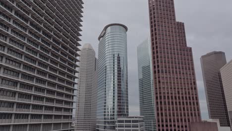 High-rise-structures-in-Downtown-Houston-on-a-cloudy-day