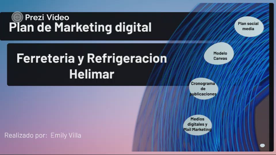 Marketing digital de Ferreteria y Refrigeracion Helimar by Emix Villa on  Prezi Video