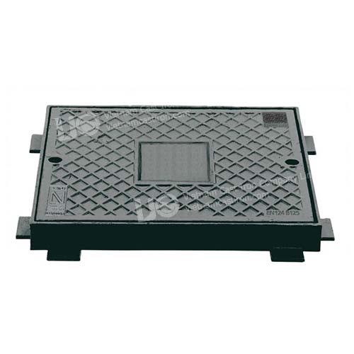 Ductile Iron square access manhole cover frame dimension 575x440mm b125 en124