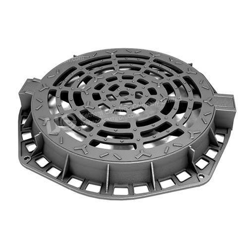 Ductile Iron Round Hinged Manhole Cover and Frame 850mm