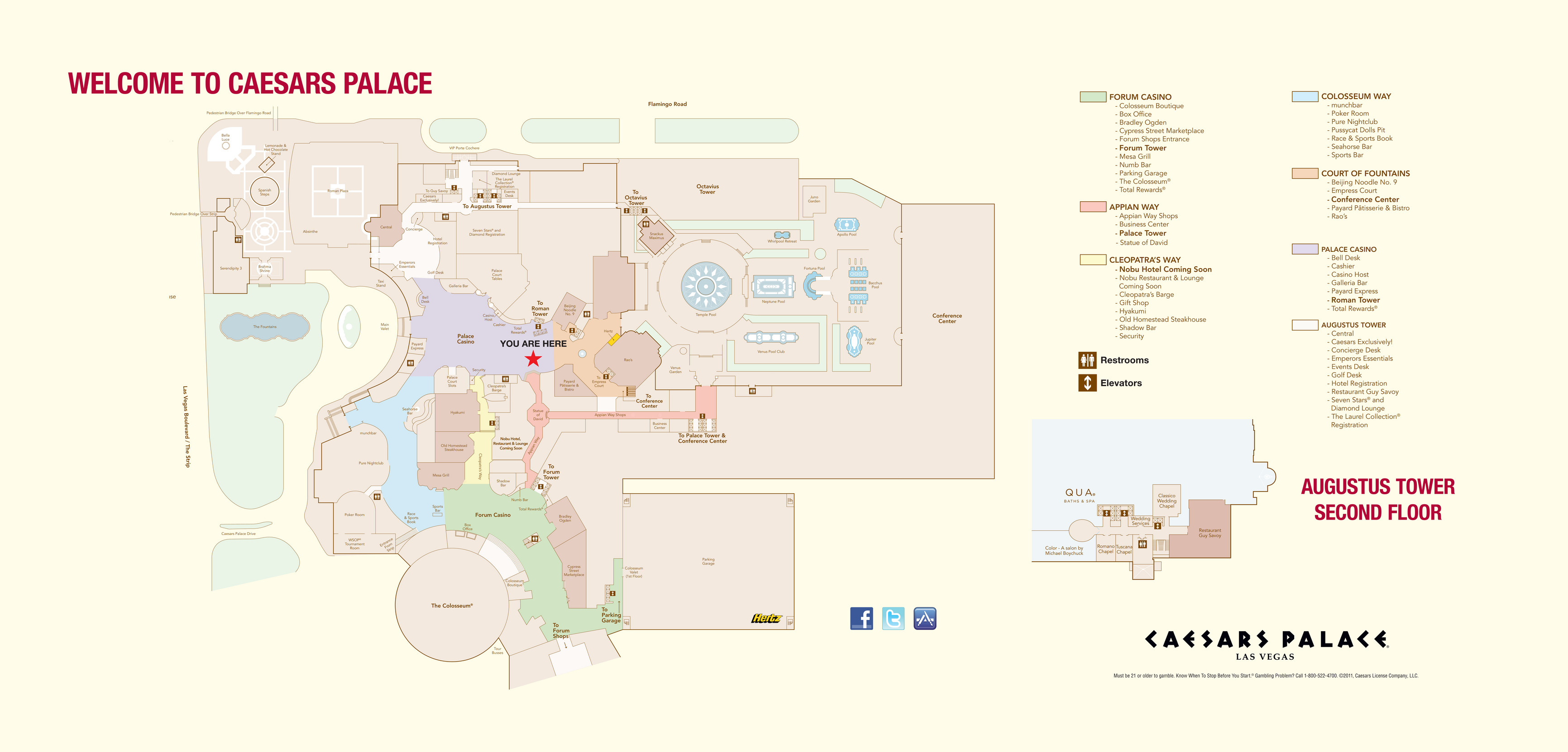 Caesars Palace Las Vegas Floor Map