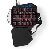 One-handed gaming keyboard GKBD300BK, black, with RGB LED backlight, USB