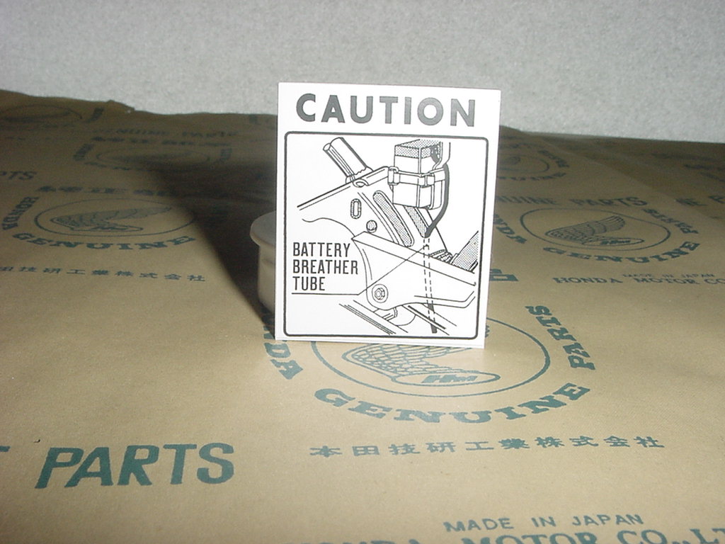 87506-118-770 | Label, battery caution | SL70K1 XL70 - Vintage Honda ...