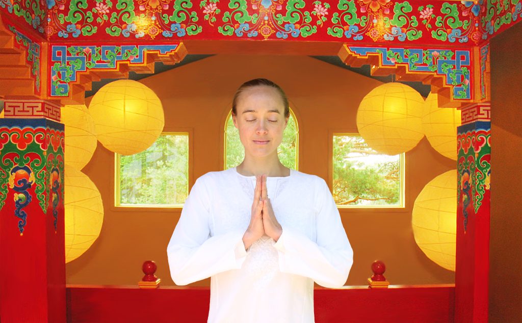 woman meditating