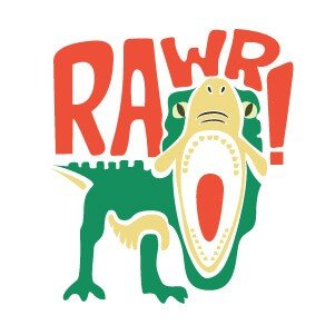 Kids graphic tees Rawr dinosaur