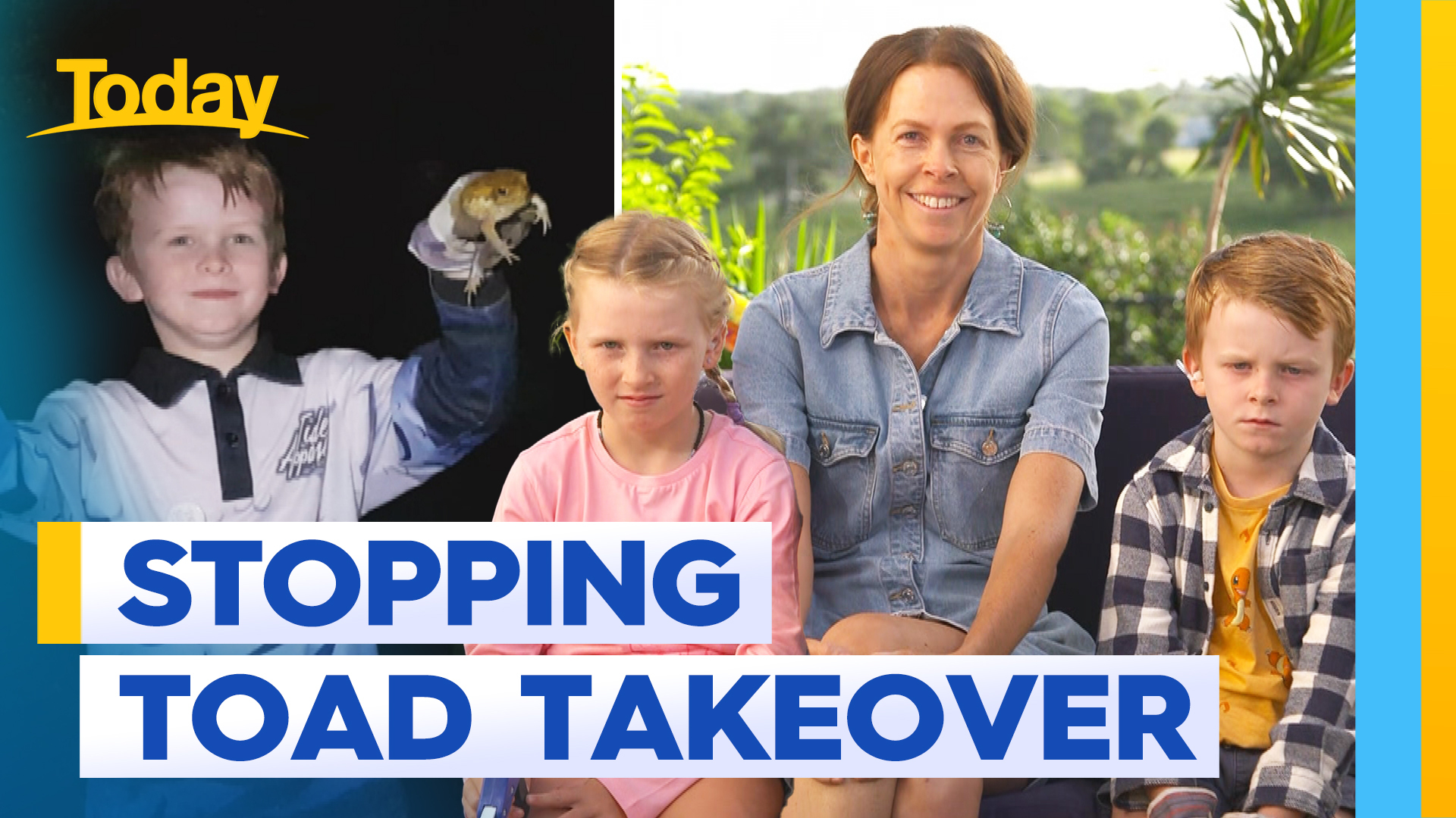 Kids putting stop to town's toad takeover