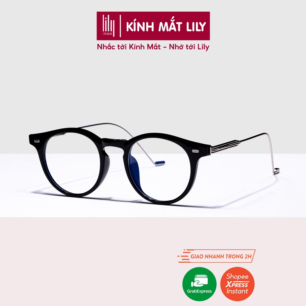 Mua Gọng Kính Cận Nam Nữ Lilyeyewear Mắt Tròn Nhỏ Chất Liệu Nhựa Dày Dặn Phụ Kiện Thời Trang 367