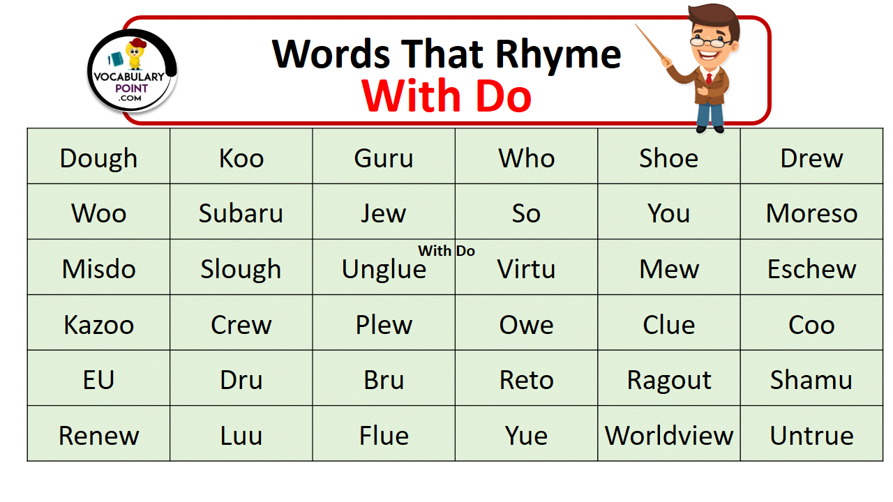 Words That Rhyme With Do